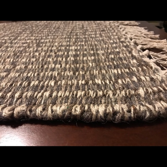 New Pottery Barn Rustic Jute Wool Kilim Rug Mats - Picture 4 of 8